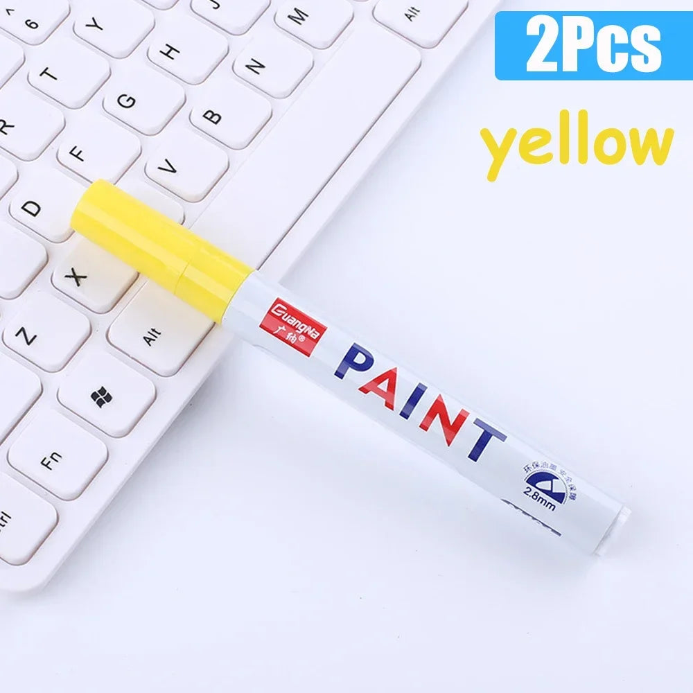 Permanent Paint Marker Pens — Waterproof Quick-Dry Tire & Craft Markers