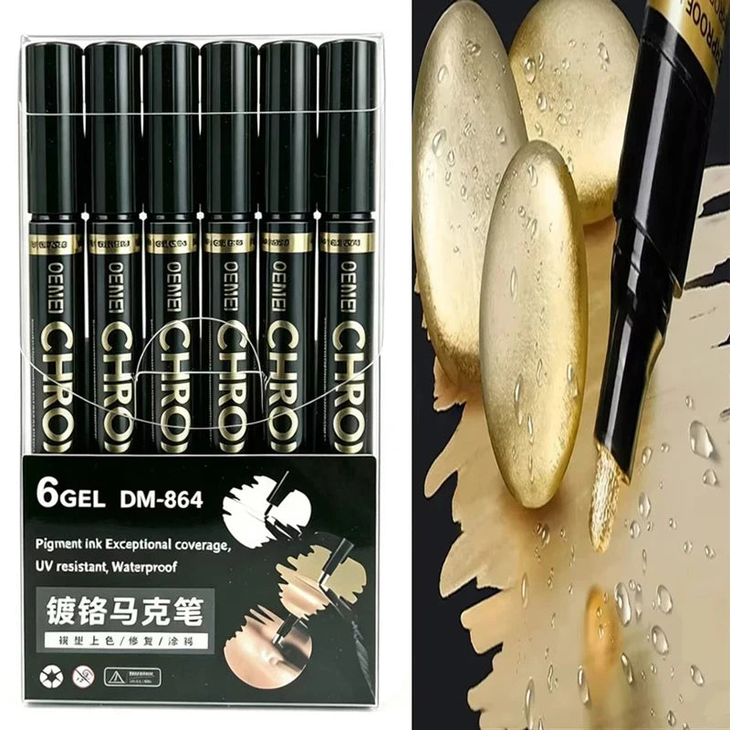 Mirror Marker Pens — High Gloss Reflective Paint for DIY Crafts