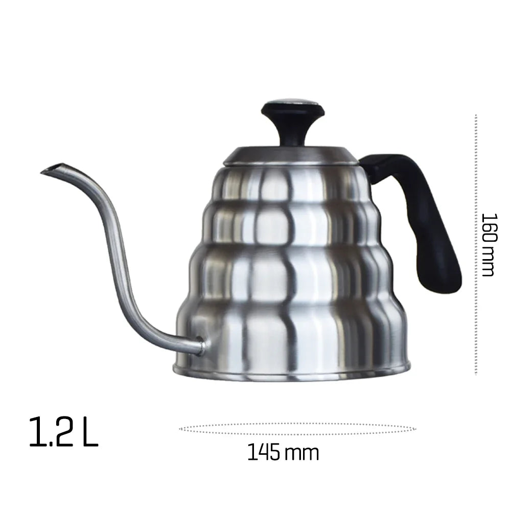 EAKOERS Stainless Steel Pour Over Coffee Kettle — Precision Drip Pot with Thermometer