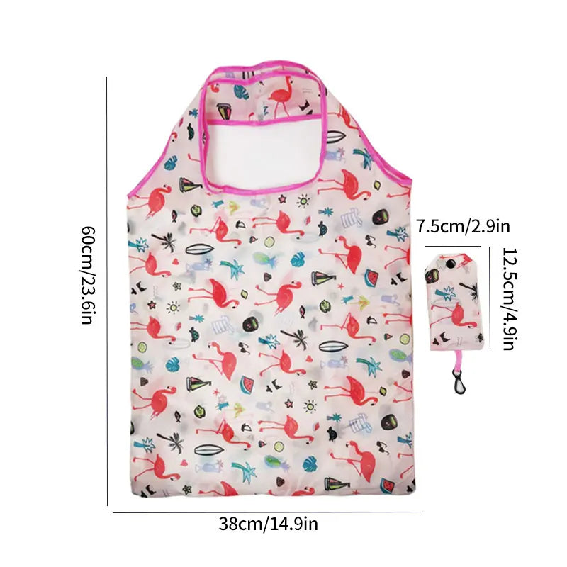 Foldable Nylon Shopping Bag — Lightweight Reusable Grocery Tote