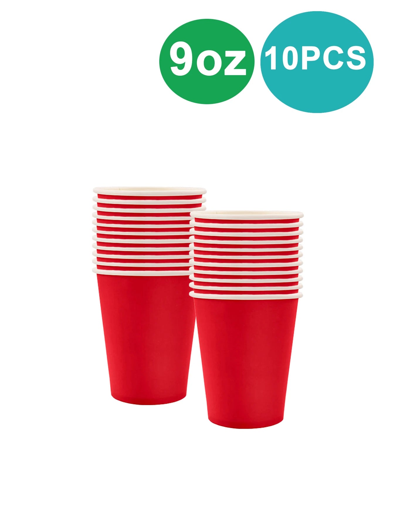 Red Disposable Tableware Set — Versatile Paper Party Supplies