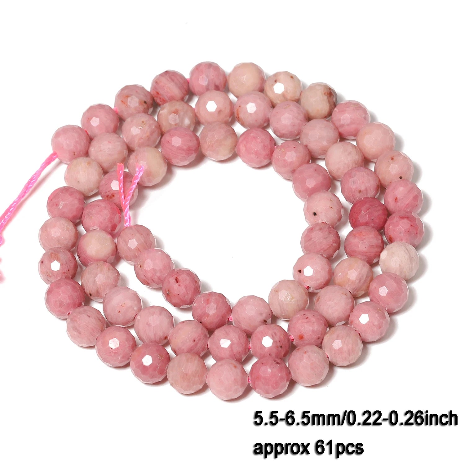 Natural Rhodonite Stone Beads — Multi-Shape Charms for DIY Jewelry Making