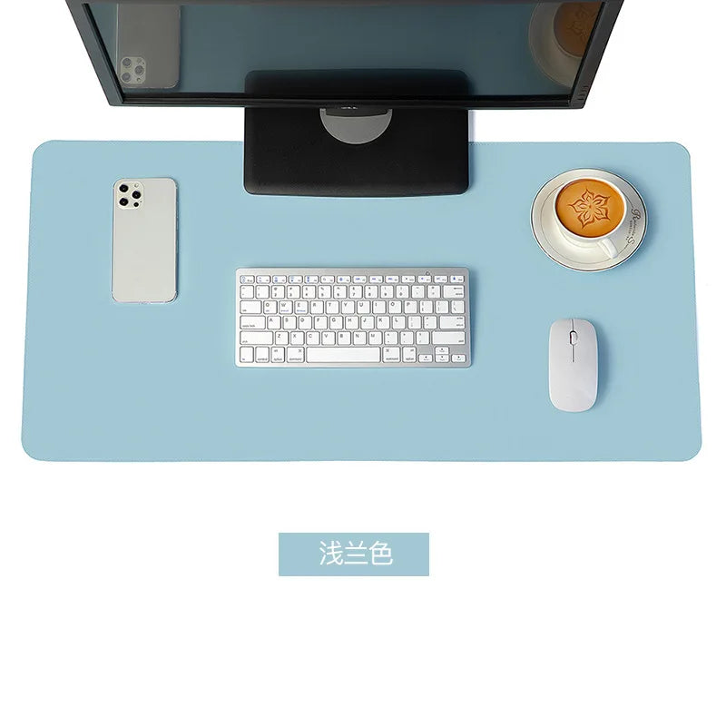 NULOXO PU Leather Desk Mat — Waterproof Office Blotter & Mouse Pad