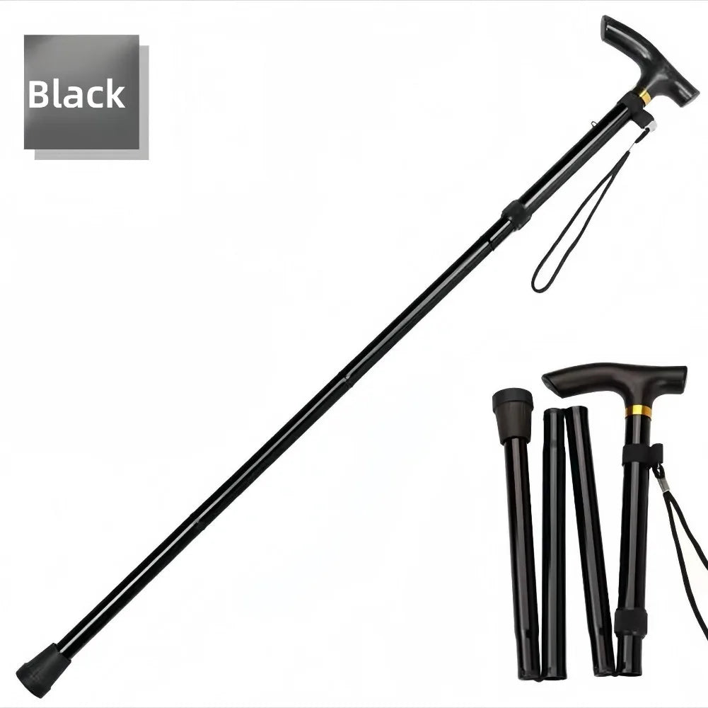 Foldable Aluminum Hiking Stick — Lightweight Telescopic Walking Pole