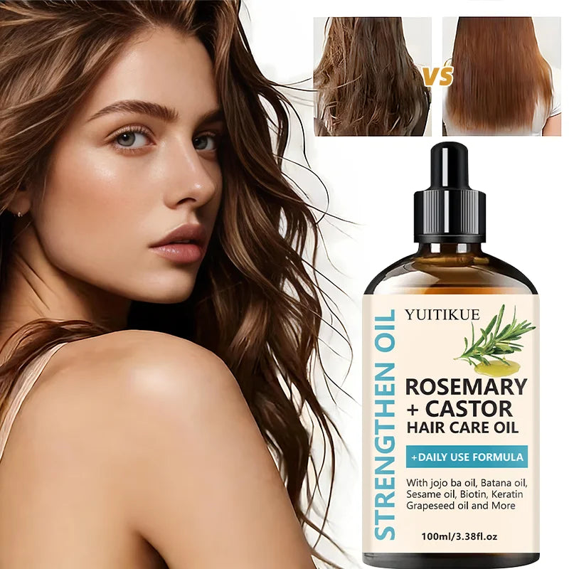 YUITIKUE Rosemary & Castor Hair Oil — Strengthening Daily Hair Care