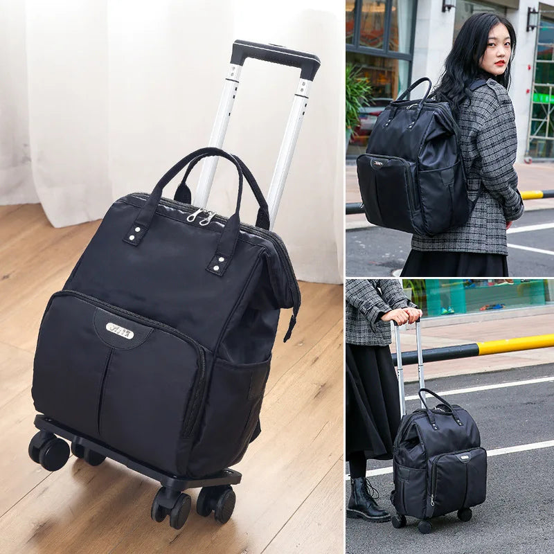 INFEYLAY Wheeled Travel Backpack — Large Capacity Rolling Suitcase