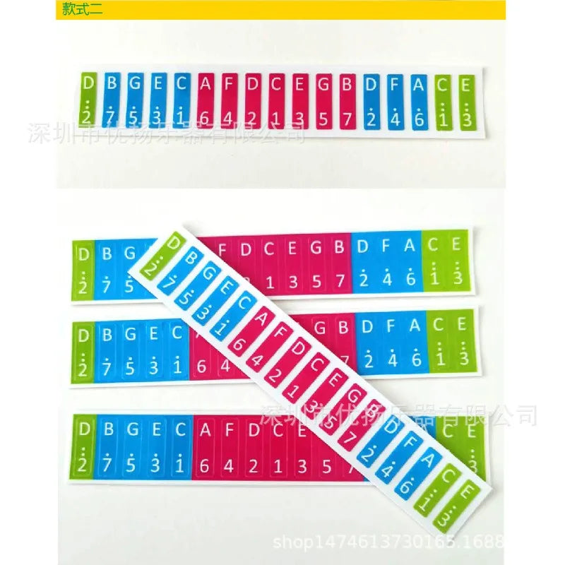 17 Keys Kalimba Note Stickers — Musical Instrument Learning Tool