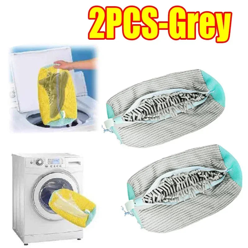 Machine Washable Shoe Laundry Bag — Durable Polyester Protector with Adjustable Strap
