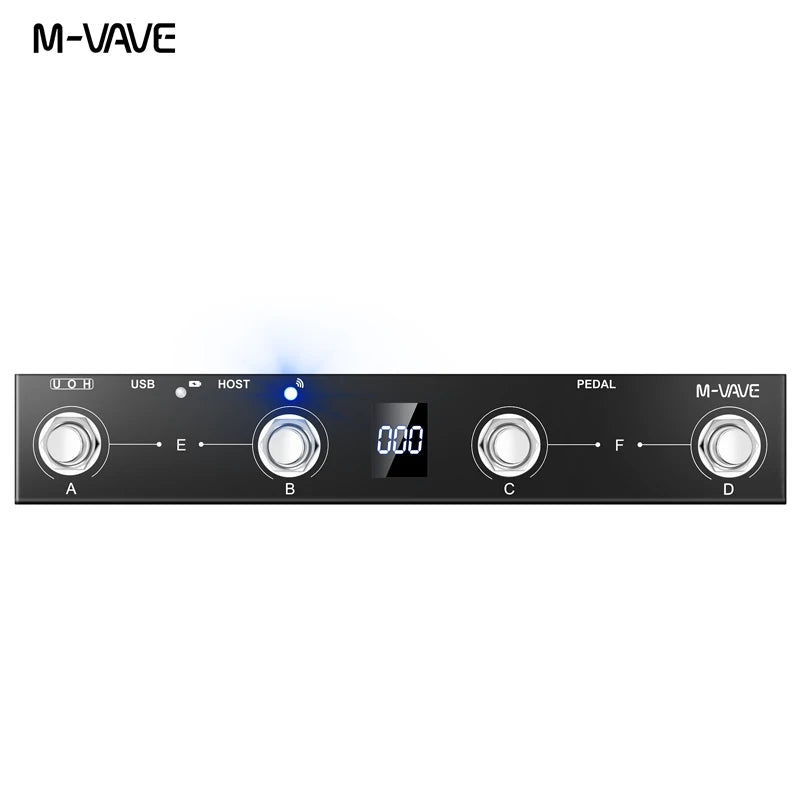 Wireless MIDI Foot Controller — 4-Button Bluetooth Pedal for Music Apps