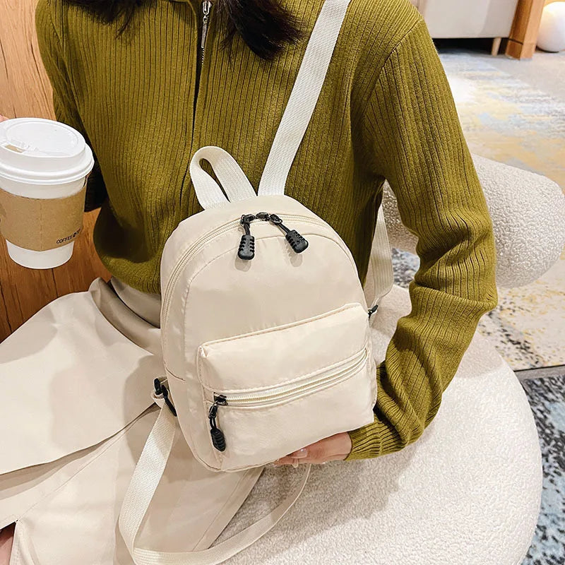 Mini Nylon Women's Backpack — Stylish Small Rucksack for Daily Use