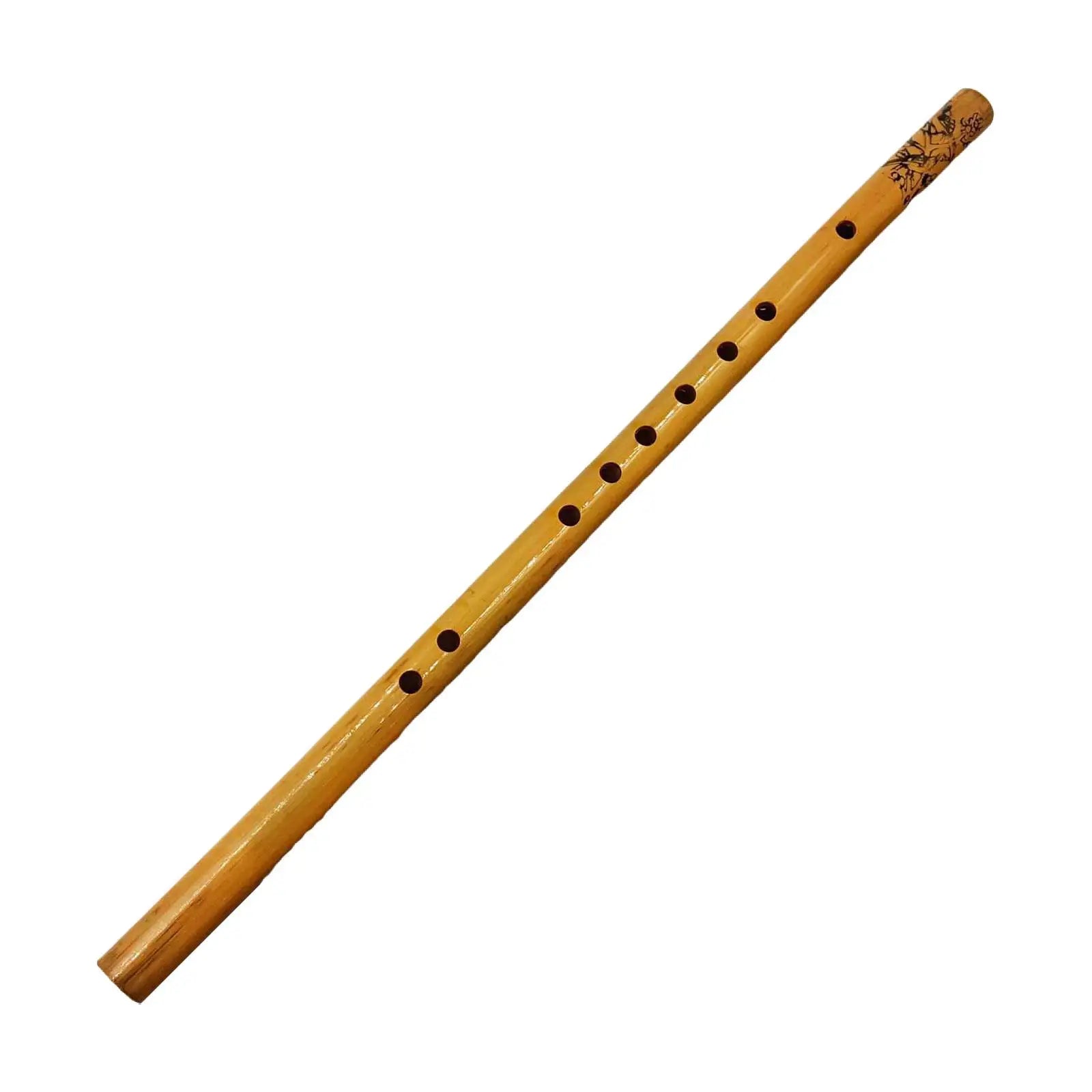 Traditional Bamboo Vertical Flute — Professional 9-Hole Woodwind Instrument