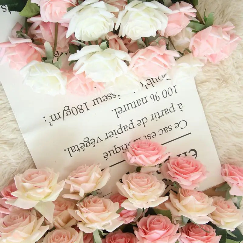 Artificial Latex Rose Flowers — Real Touch Floral Decor for Weddings