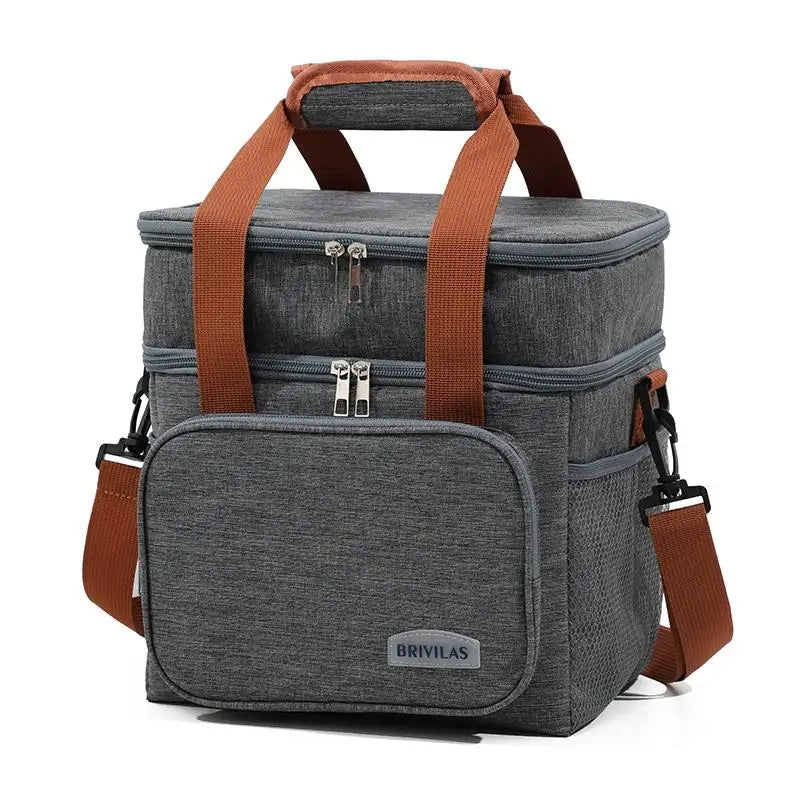 JETTING Insulated Double-Layer Lunch Bag — Large Capacity Food Tote