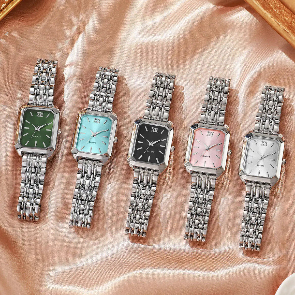 Elegant Rectangle Women's Quartz Watch — Stylish Analog Wristwatch for Girls