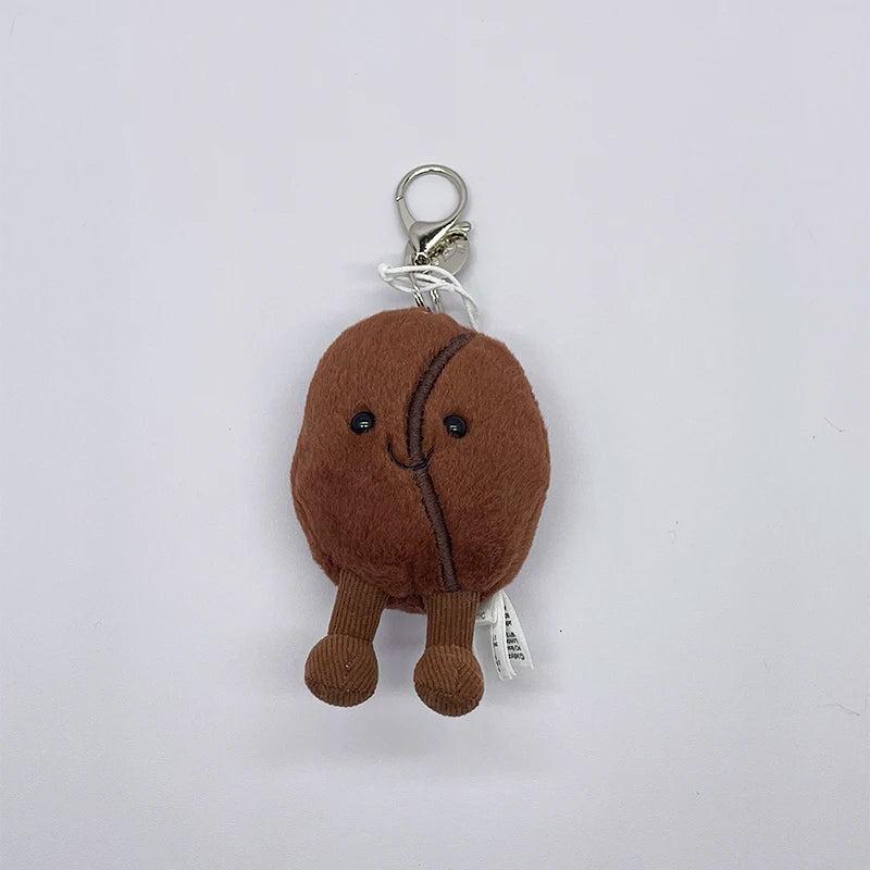 WANGYIXIN Plush Keychain Charm — Cute Marshmallow & Animal Backpack Accessory