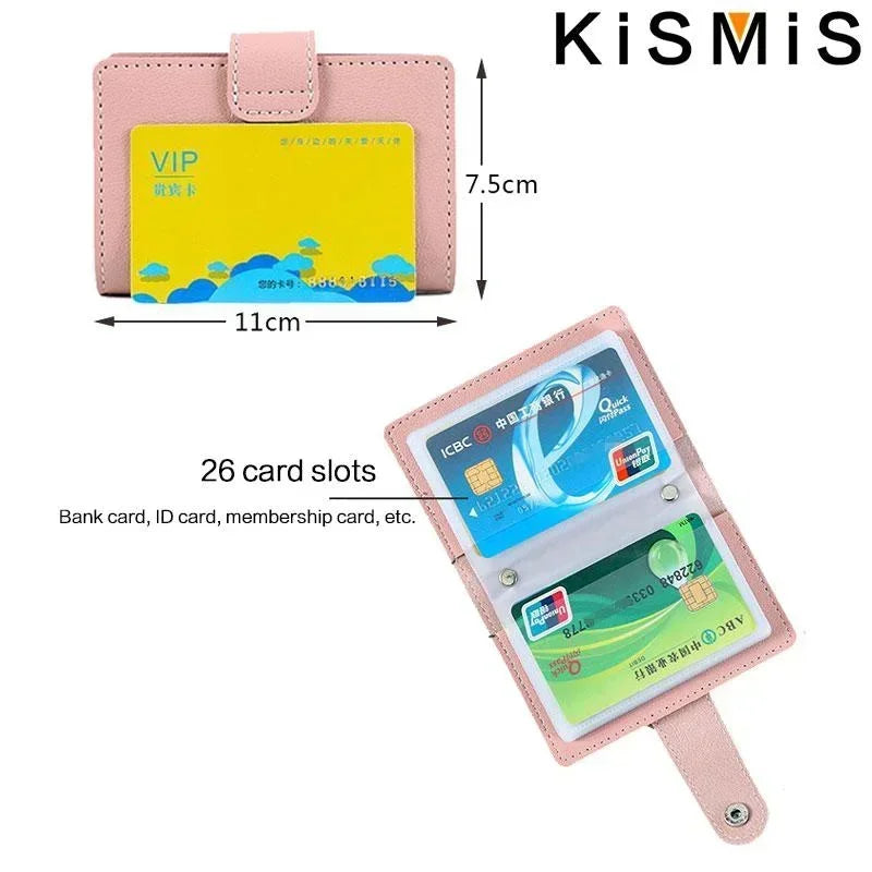 Slim Minimalist Card Holder — 26 Slot Organizer Wallet for Daily Use