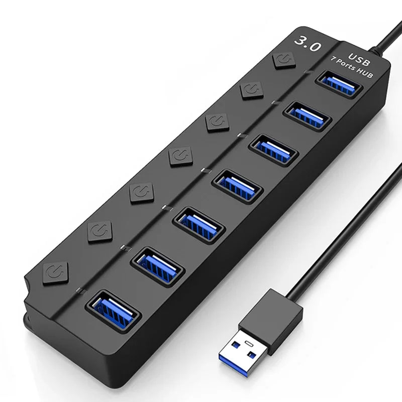 PHONEPACE USB 3.0 Hub — Multi-Port Expansion with Independent Switches