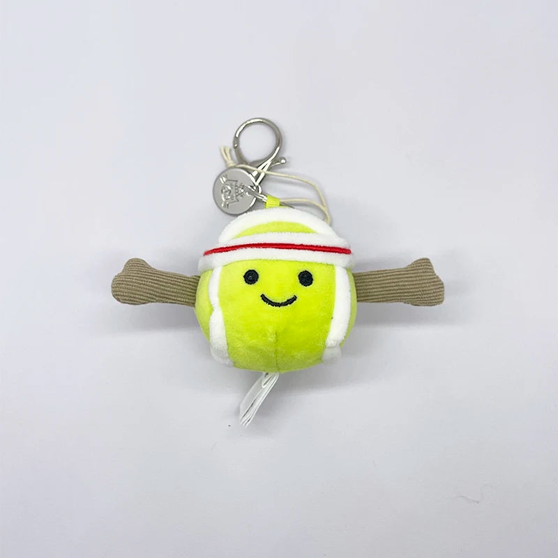 WANGYIXIN Plush Keychain Charm — Cute Marshmallow & Animal Backpack Accessory