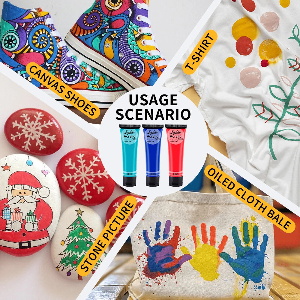 Acrylic Paint Set — Waterproof & Sun Resistant Art Supplies