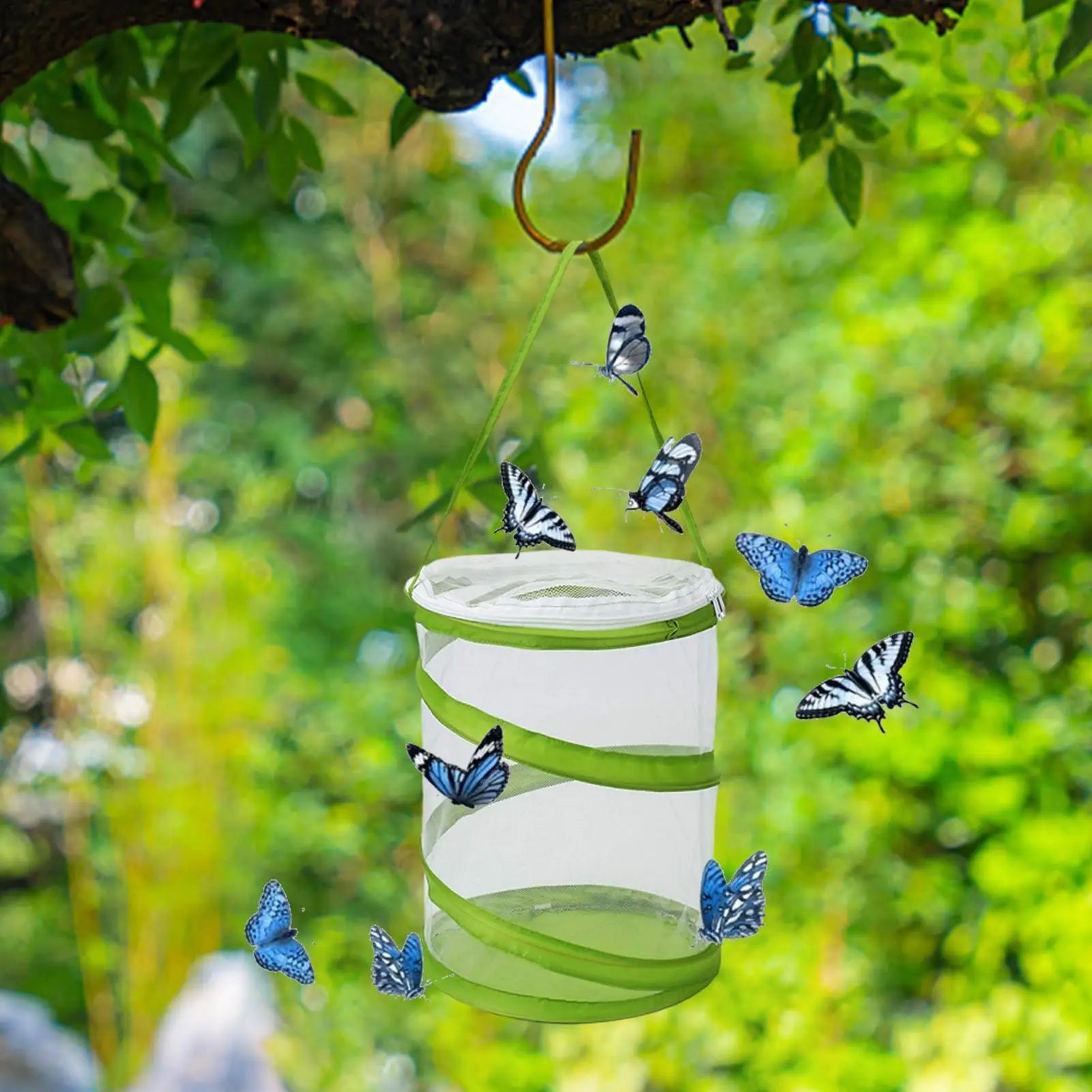 Insect and Butterfly Habitat Cage — Collapsible Mesh Enclosure for Observation