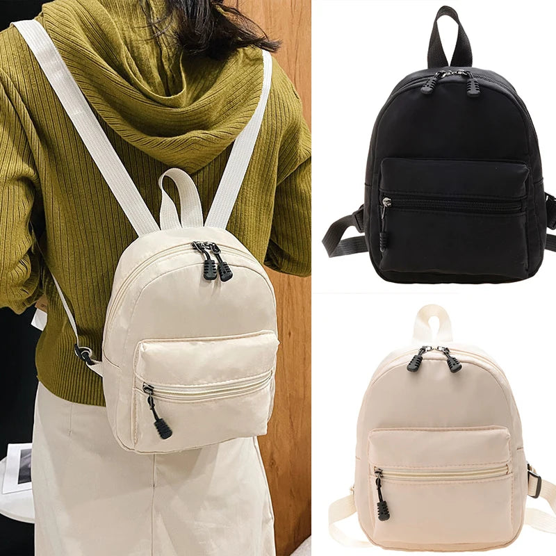 Mini Nylon Women's Backpack — Stylish Small Rucksack for Daily Use