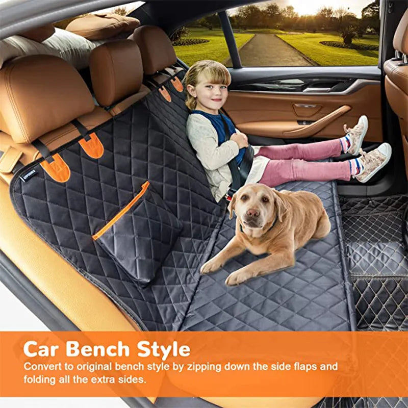 Waterproof Dog Car Seat Cover — Breathable Leather Travel Hammock