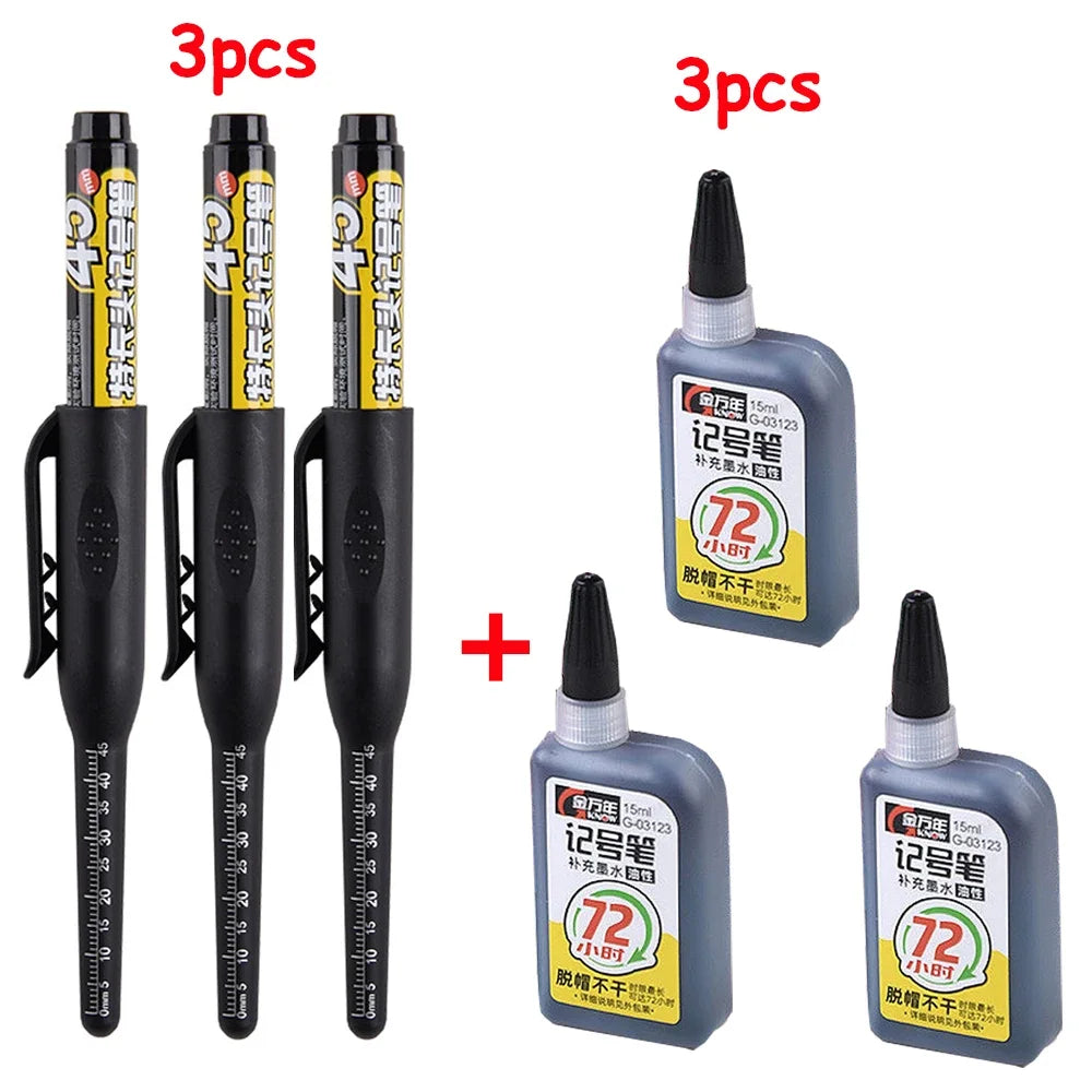 Long Nib Marker Pen — Waterproof For Woodworking