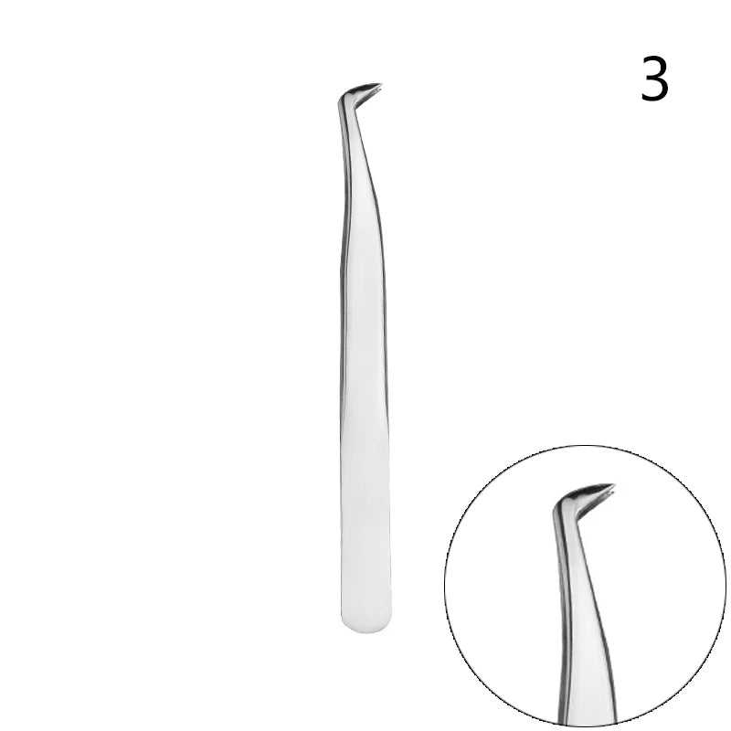 JCSYFAC Lash Extension Tweezers — High Precision Stainless Steel Beauty Tool