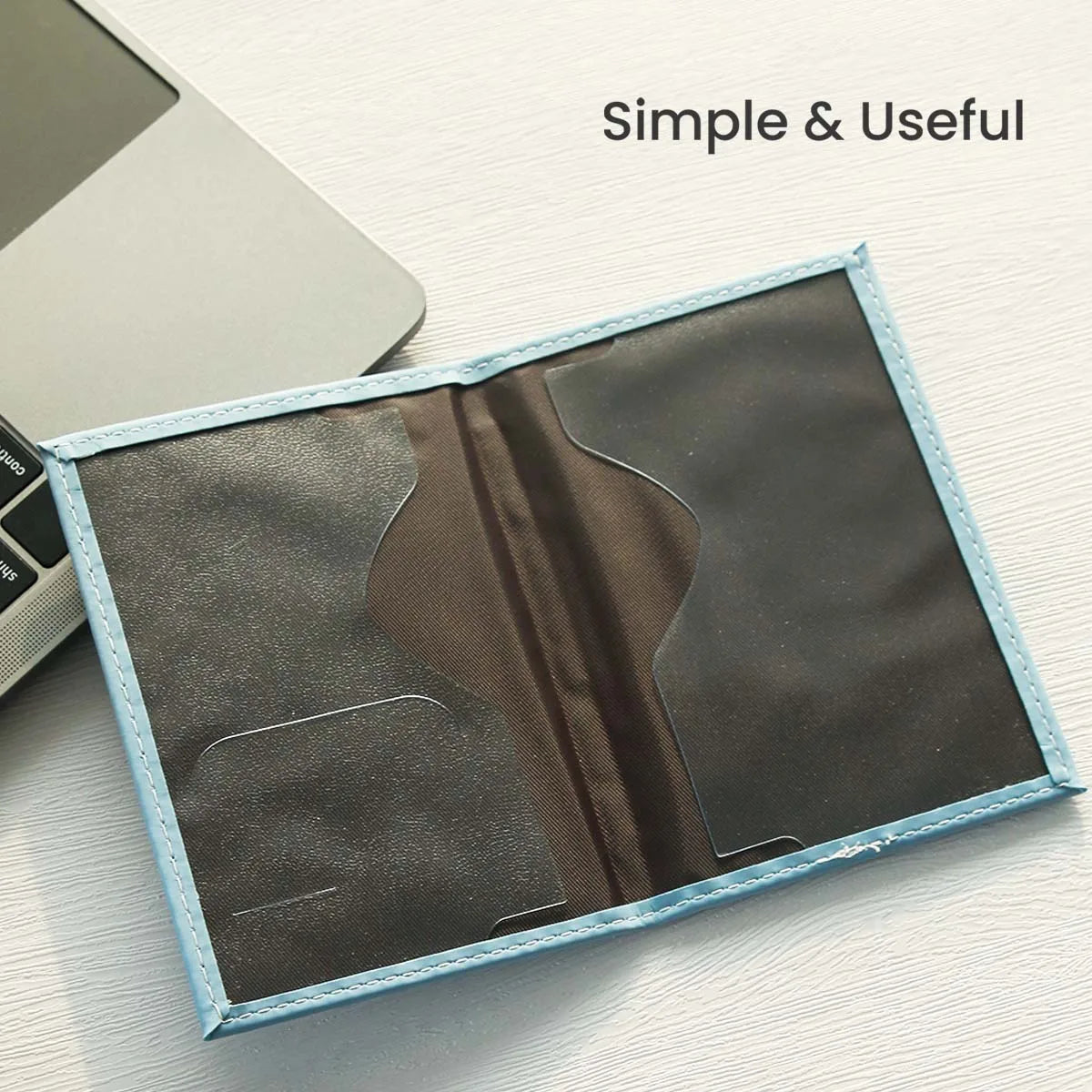 Slim PU Leather Passport Holder — Compact Travel Document Organizer