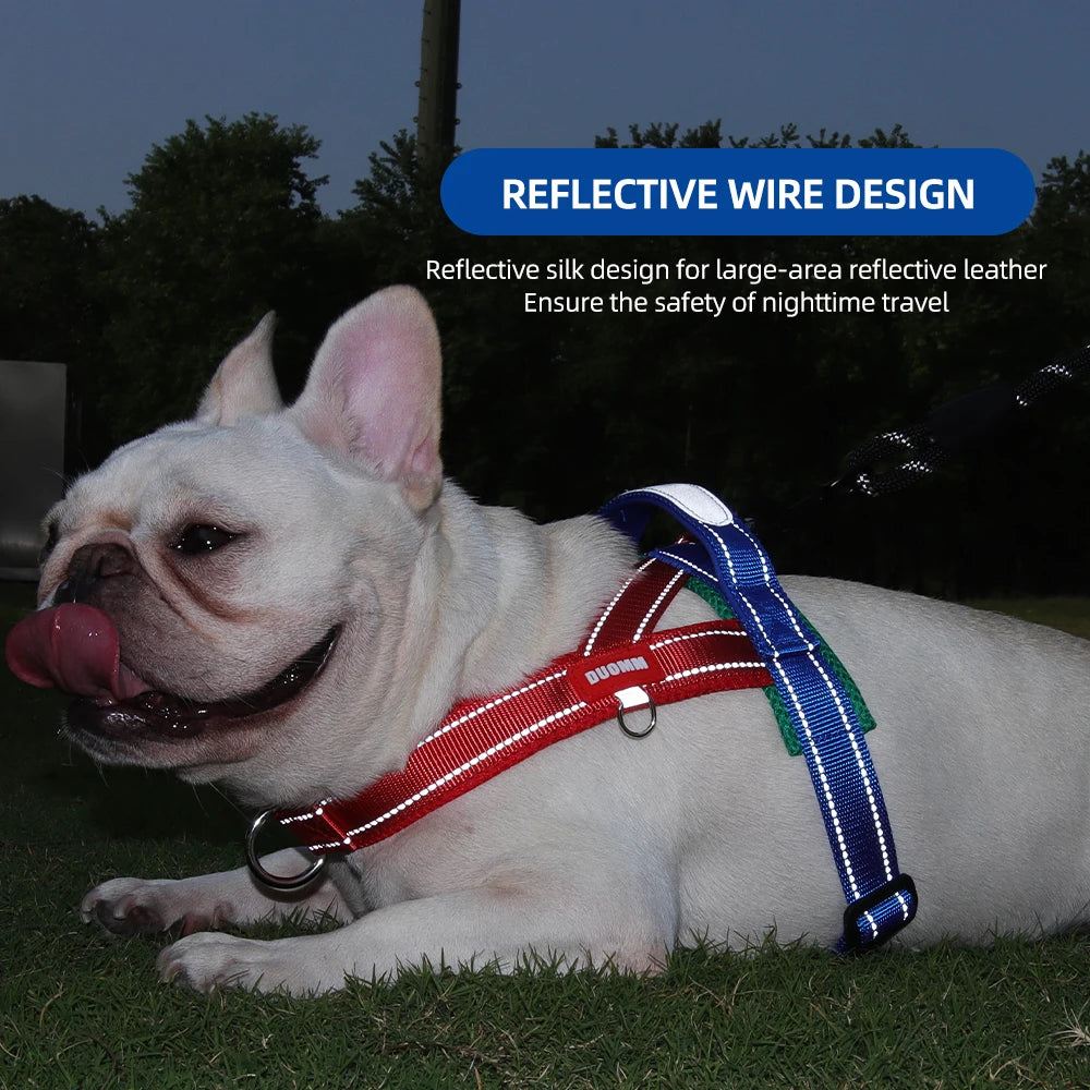 Reflective Dog Vest Harness — No-Pull Saddle Style for Small to Large Dogs