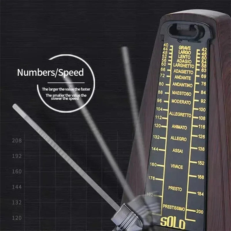 Precision Mechanical Metronome — Tempo Trainer for Musical Instruments