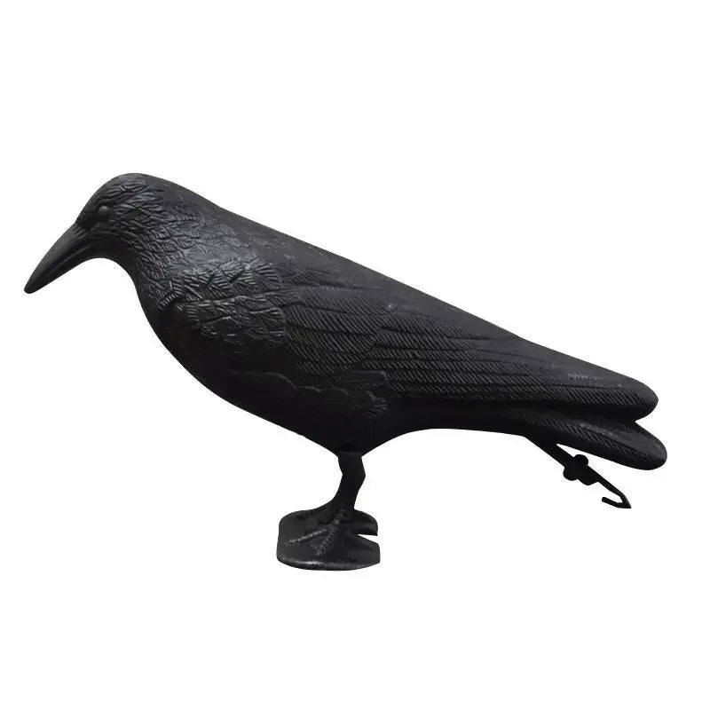 Realistic Black Crow Bird Repellent — Natural Pest Control for Gardens
