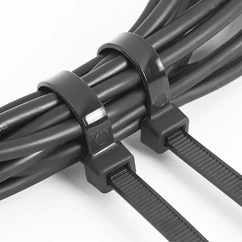 Nylon Cable Tie Set — Self-Locking Plastic Zip Wraps for Wire Management
