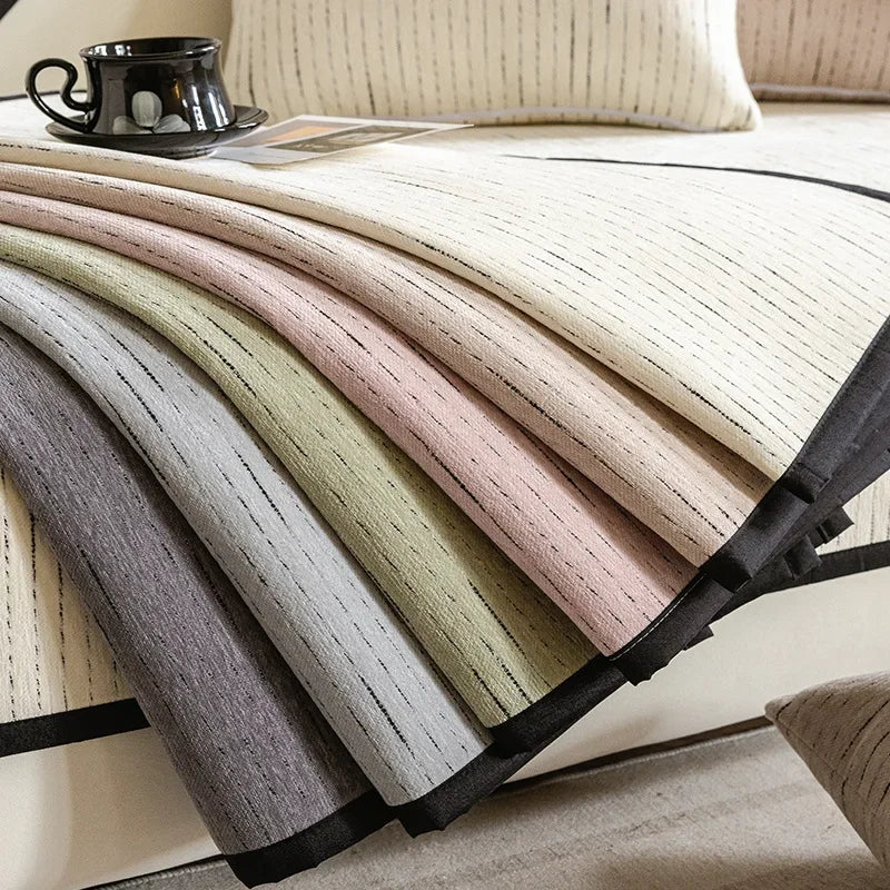 Chenille Sofa Cover Towel — Non-Slip Fabric Protector for Furniture