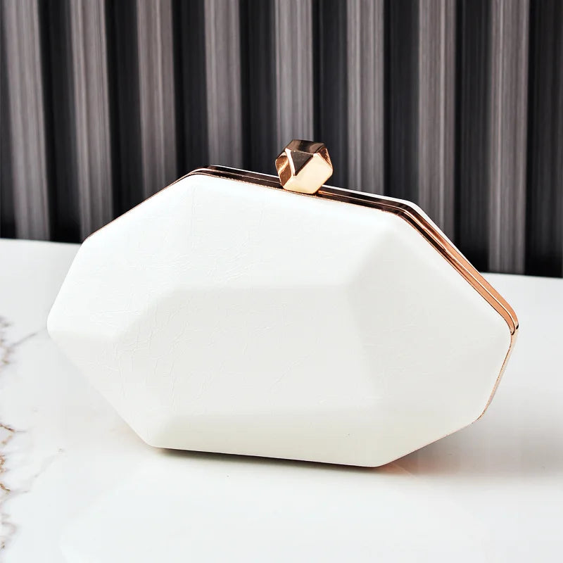 Cherielu Holographic Evening Clutch — Irregular Polygon Party Handbag