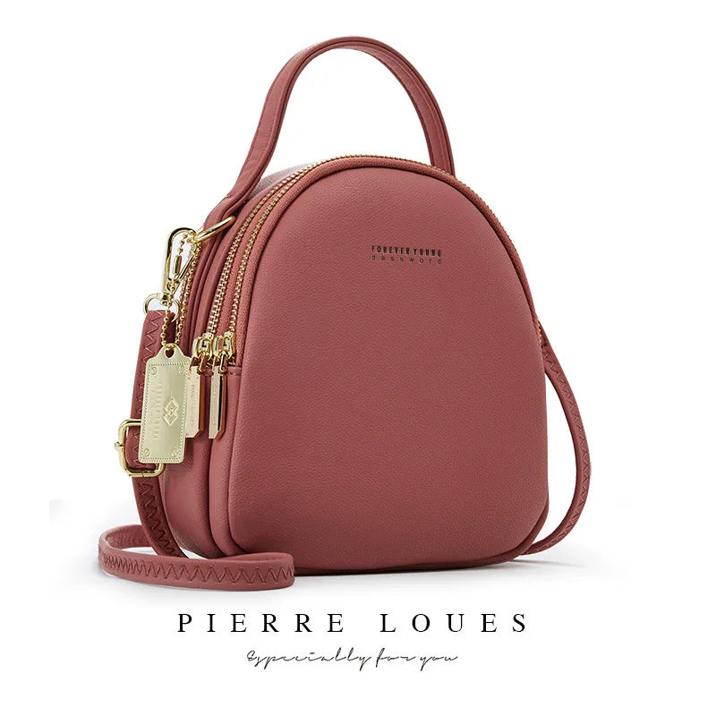 Mini PU Leather Backpack — Stylish Multi-Function Shoulder Bag for Women