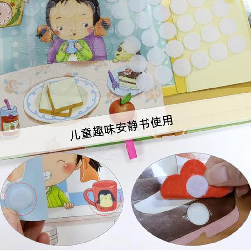 Self-Adhesive Hook and Loop Dot Stickers — Strong Nylon Fastener Tape