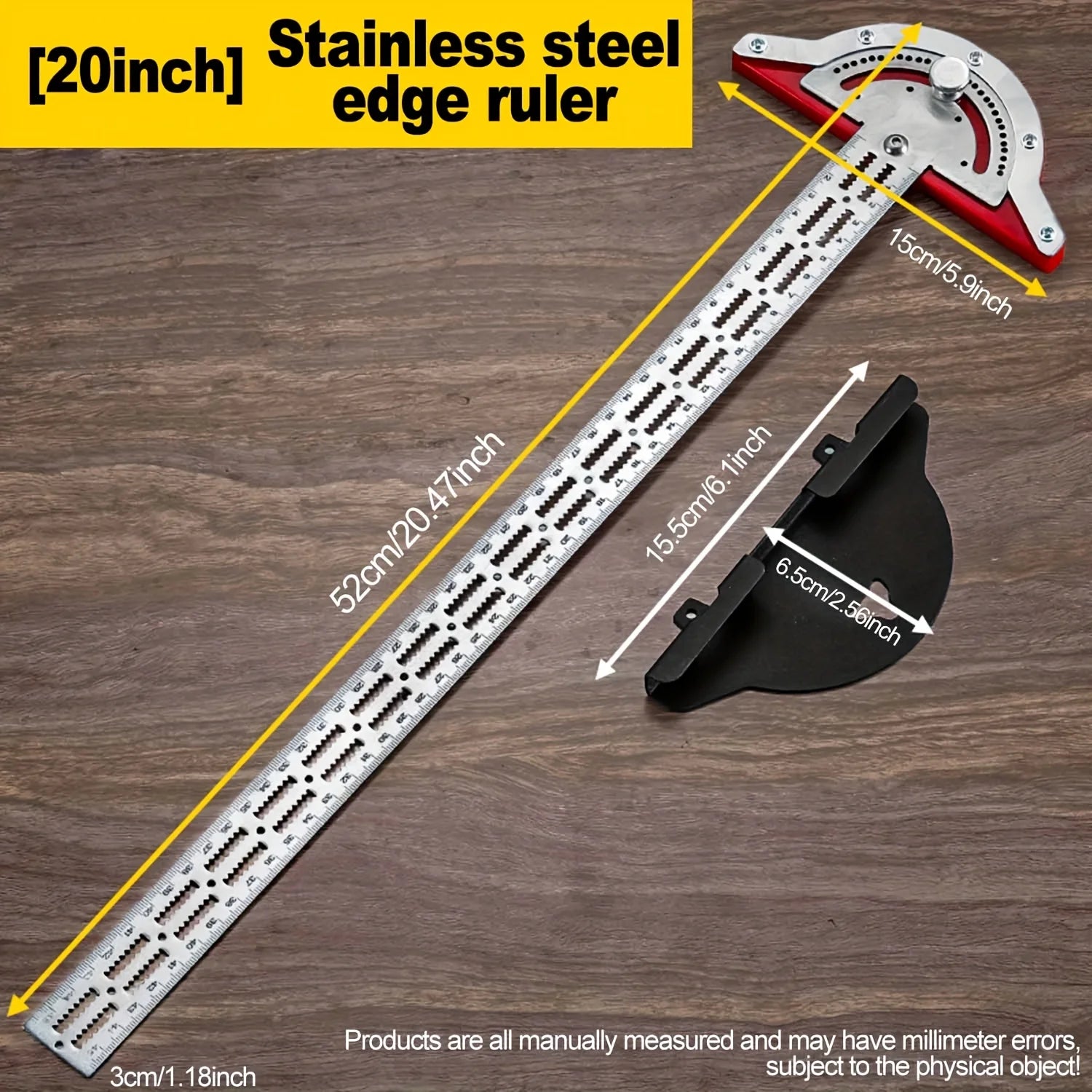 NIUXIANG Precision Woodworking Edge Angle Ruler — Multi-Functional Measuring Tool