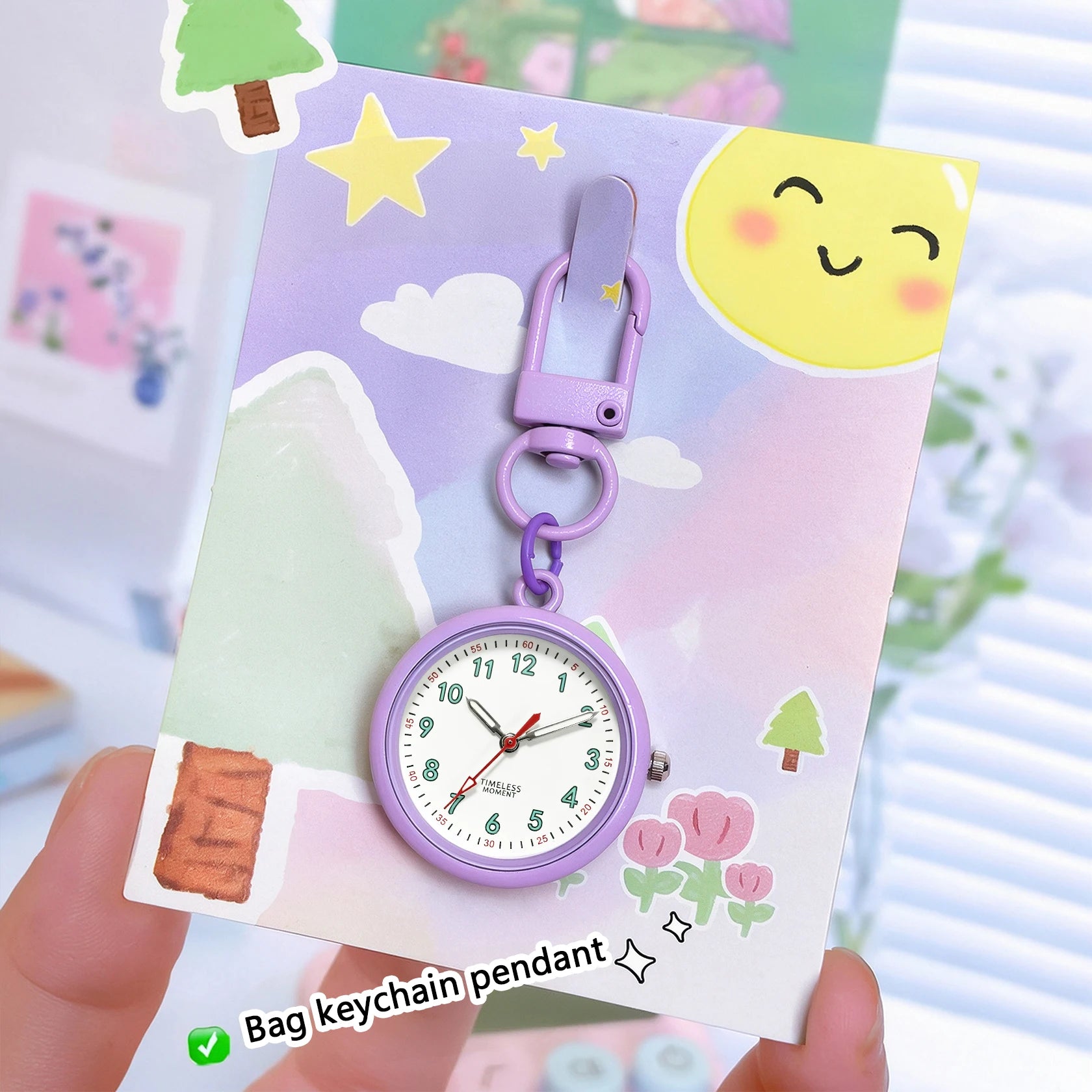 Minimalist Keychain Pocket Watch — Precise Quartz Movement for Professionals