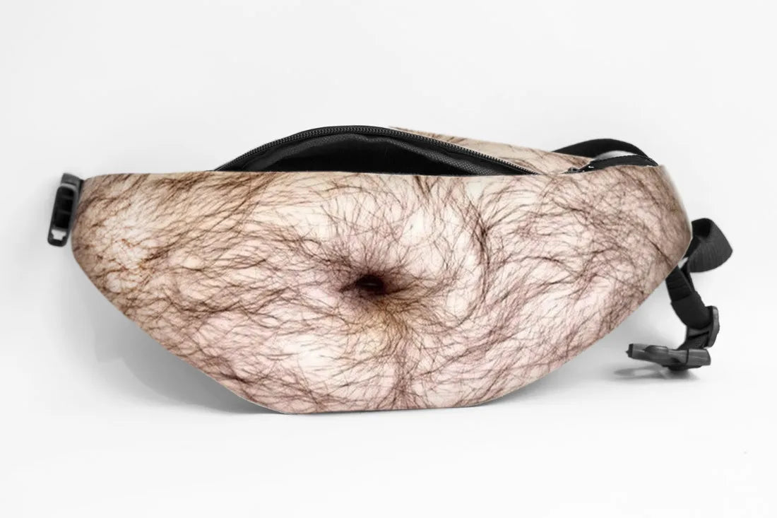 Realistic Fake Big Belly Waist Bag — Funny Prank Costume Prop