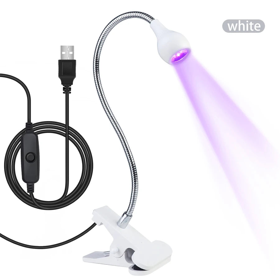 LED UV Gel Nail Curing Lamp — Flexible Tube Design for Easy Manicures