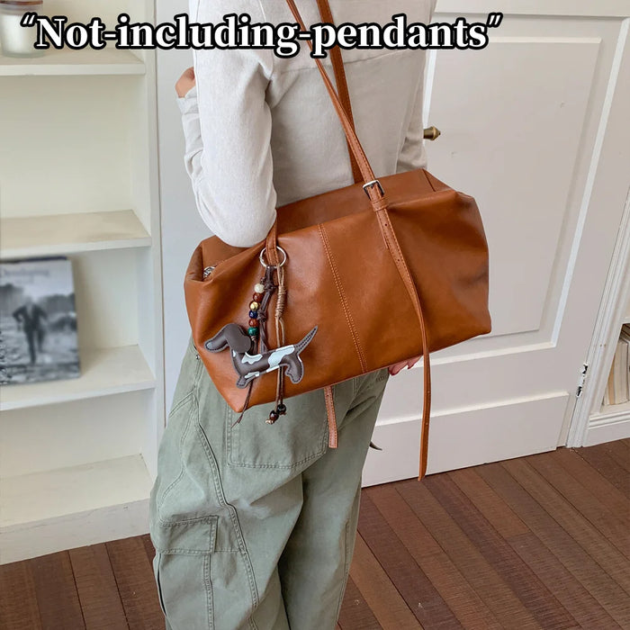 HuoHuo Women's Vintage Hobo Tote — Large Capacity Shoulder Bag