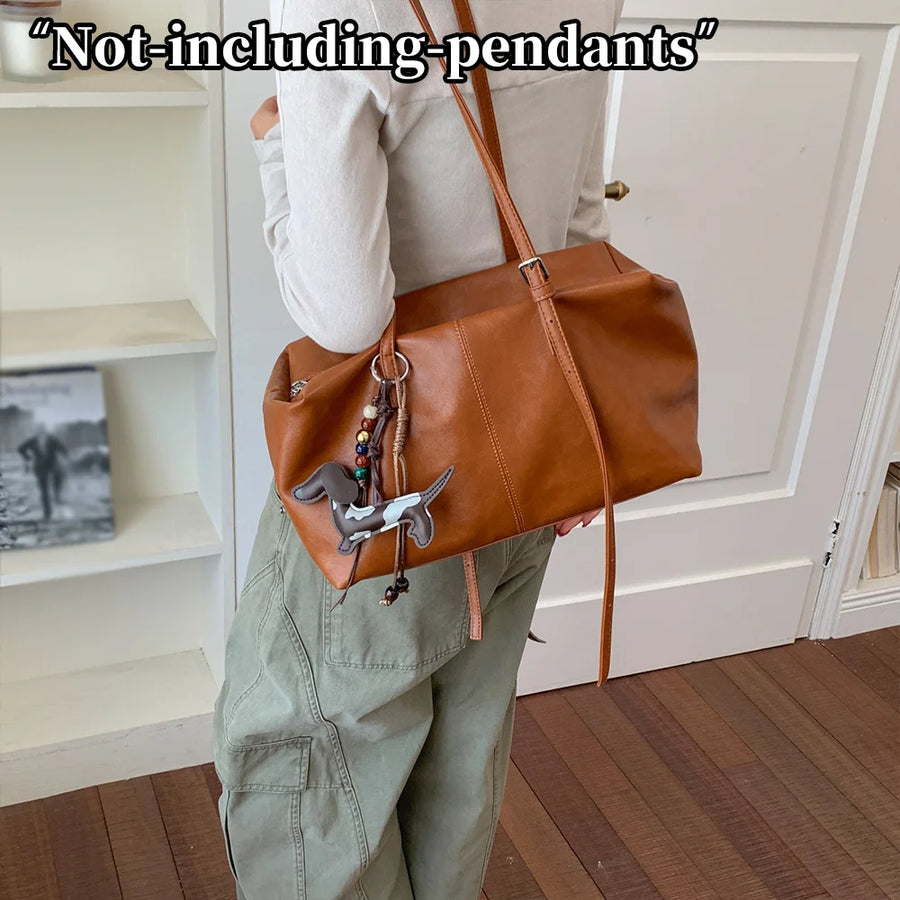 HuoHuo Women's Vintage Hobo Tote — Large Capacity Shoulder Bag