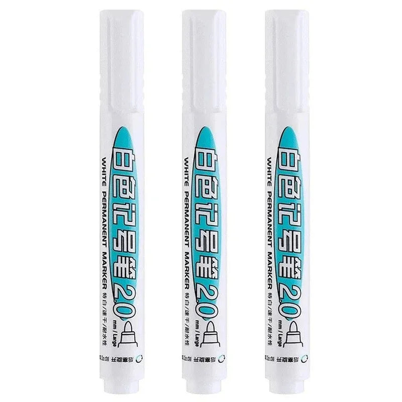 HOPK White Permanent Marker Pens — Multi-Surface Paint Pen Set