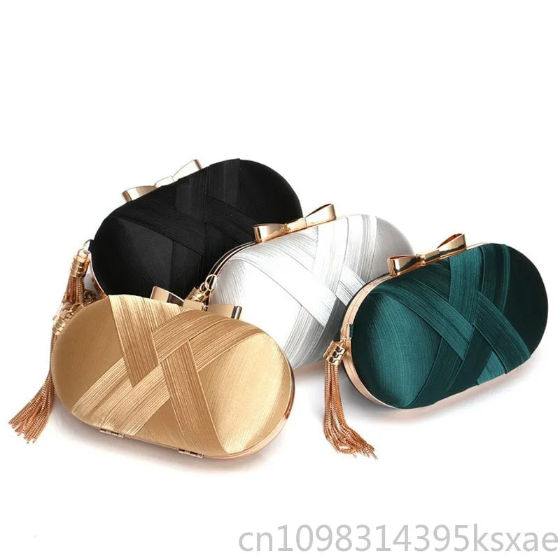miflame Elegant Tassel Clutch Bag — Sparkling Evening Handbag for Weddings