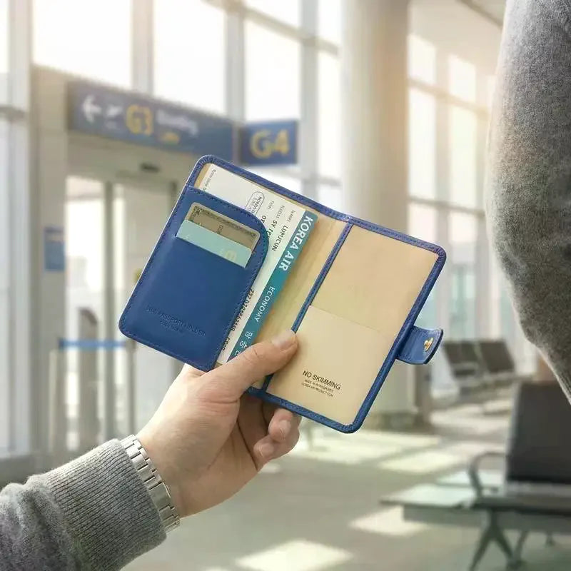 Shmacax Travel Passport Wallet — Waterproof PU Leather Organizer