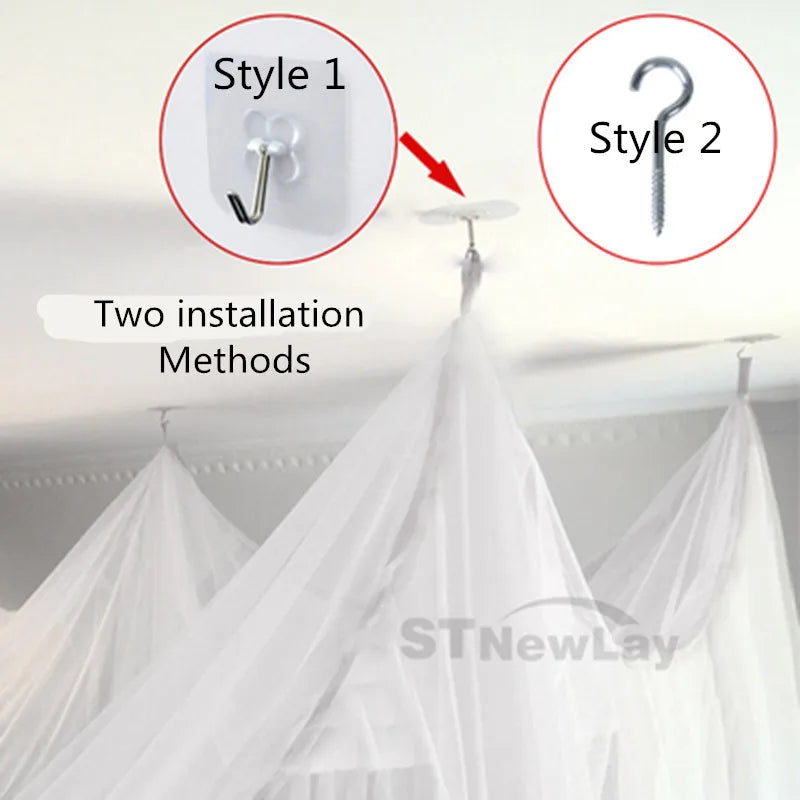 Elegant Four-Door Canopy Mosquito Net — Protective Bedding for Home or Outdoor Use