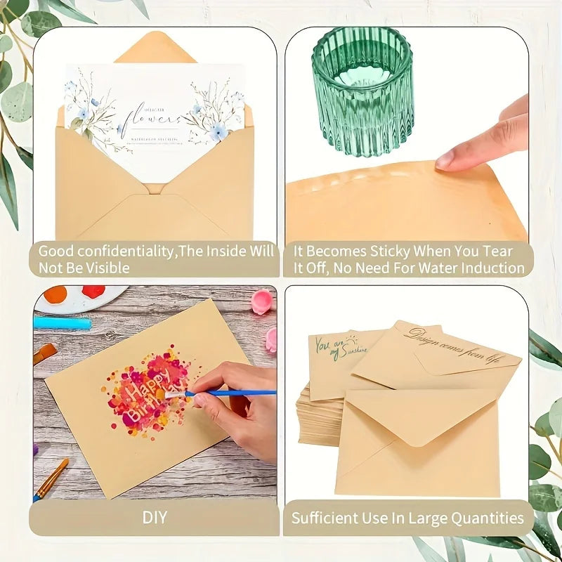Premium Kraft Paper Envelopes — Versatile Small Gift & Note Packaging