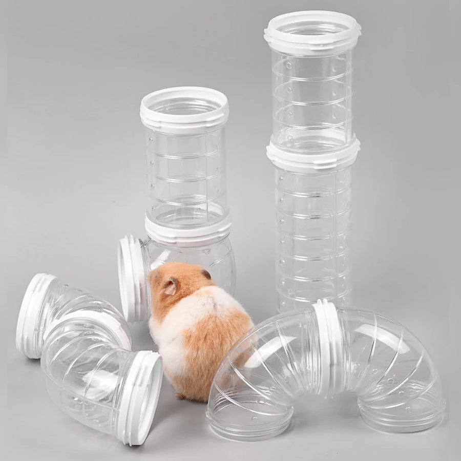 DIY Hamster Tunnel Maze Set — Customizable Pet Cage Pipeline Accessories