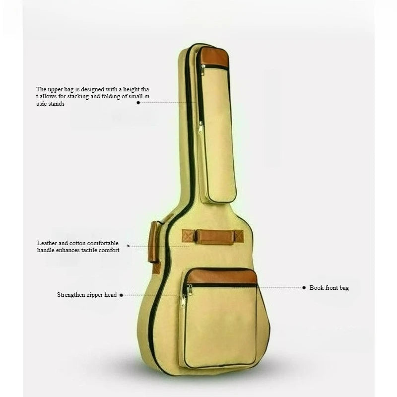 Acoustic Guitar Gig Bag — Padded Waterproof Oxford Nylon Case